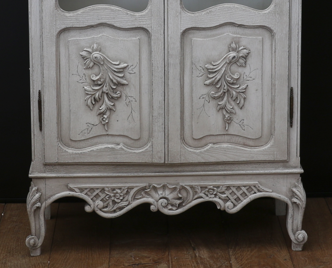 French Painted Armoire or Vitrine